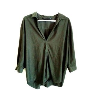Zara Women's 3/4 Long Sleeve Blouse Shirt XL